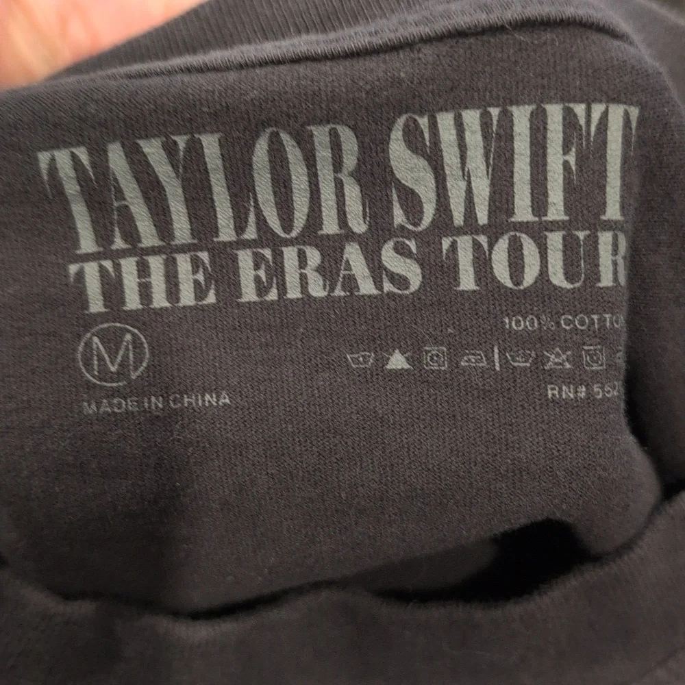 Official Taylor Swift The Eras Tour Black Long Sleeve Crew Neck Shirt - Picture 6 of 7
